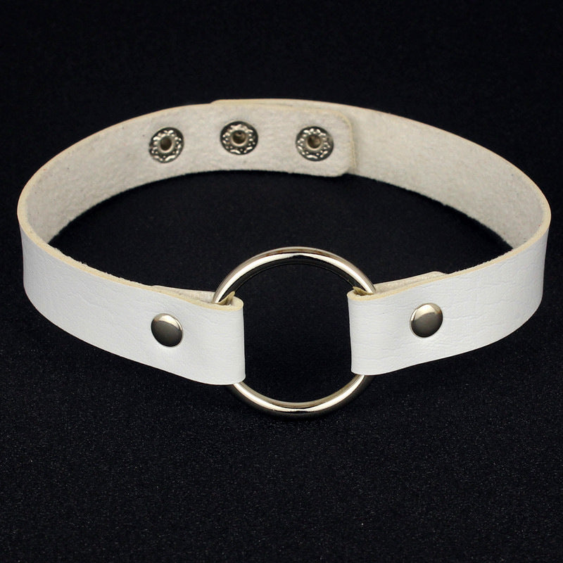 Love Female Neck Band Hand Holding Rope People With Chain Collar