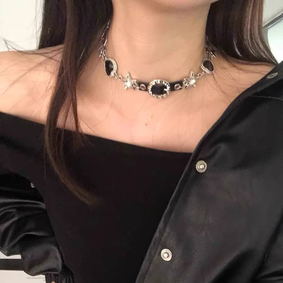 Diamond Punk Sweet Cool Hot Asian Culture Gothic Niche Design Necklaces