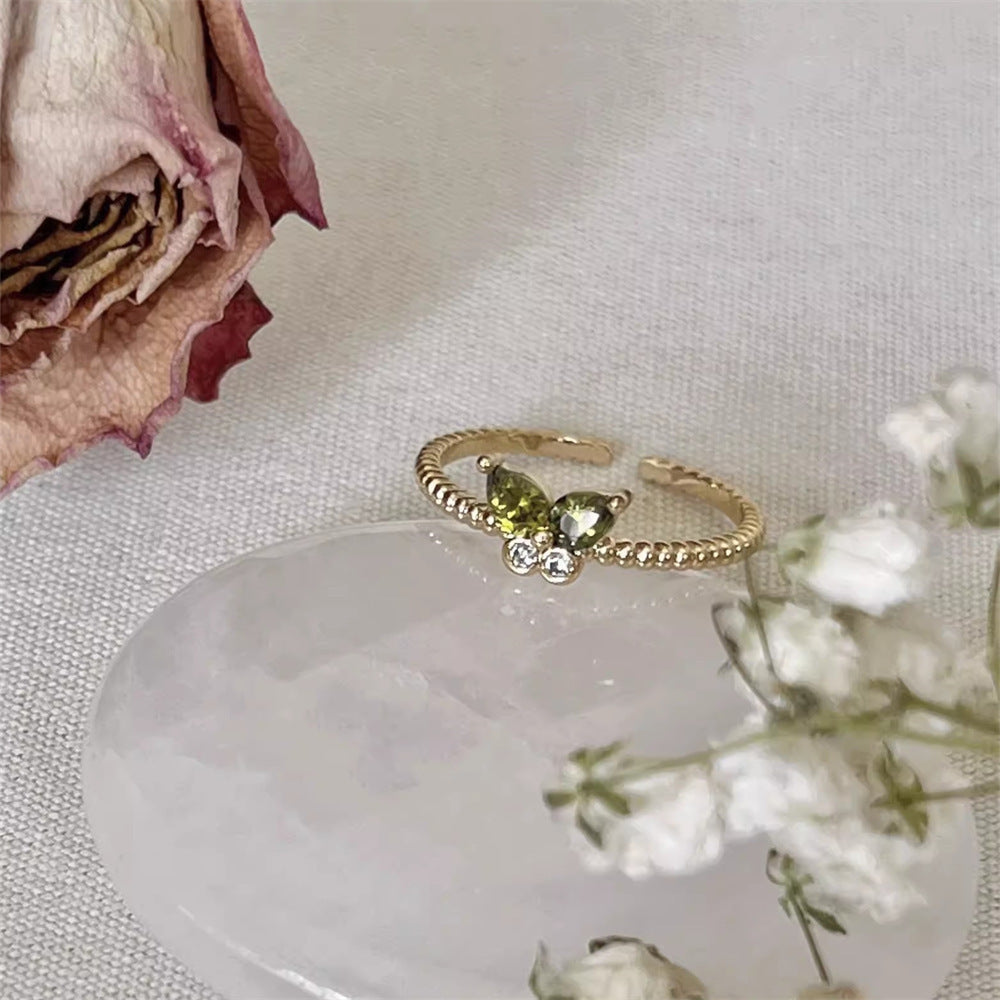 Glaze Enamel Butterfly Female Purple Special Interest Light Rings