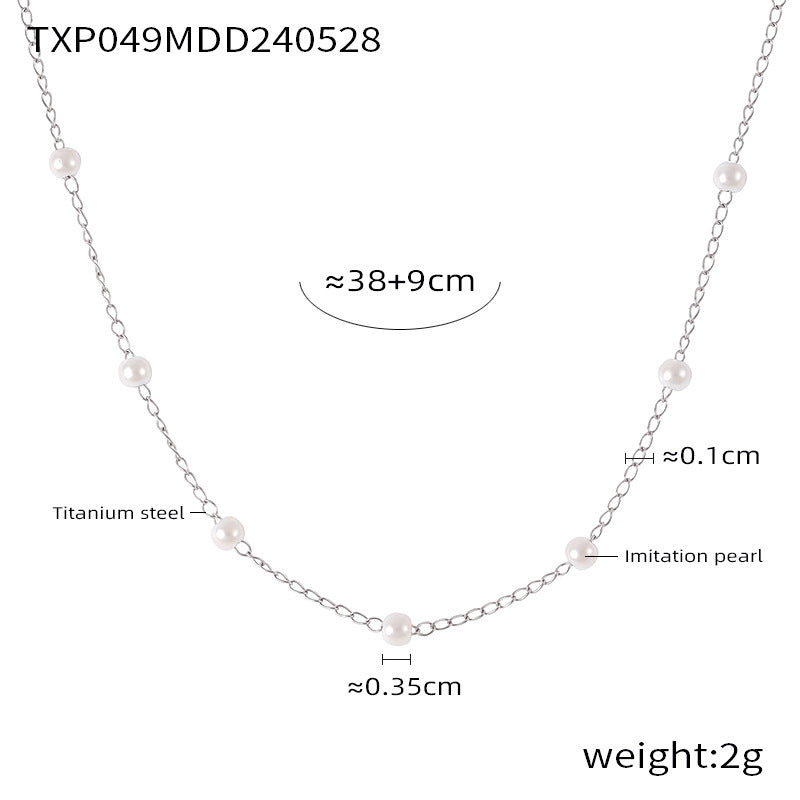 Style Elegant Niche Minimalist Gentle Shell Pearls Jewelry Set