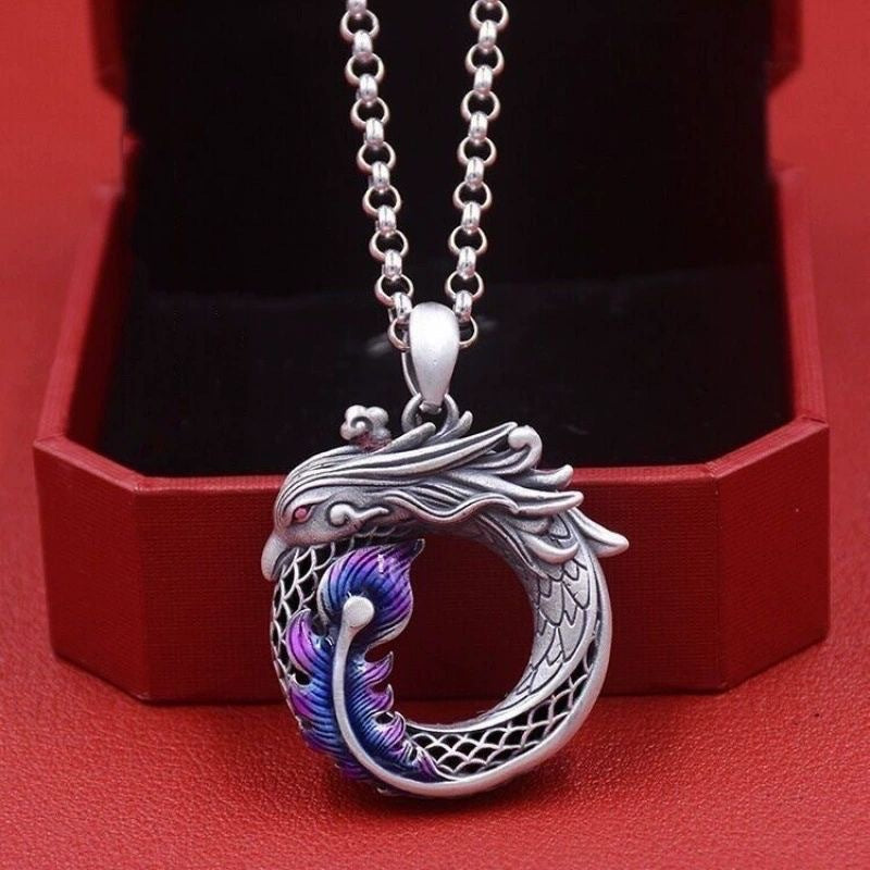 Women's & Men's Brought The Dragon Phoenix Retro Ethnic Necklace