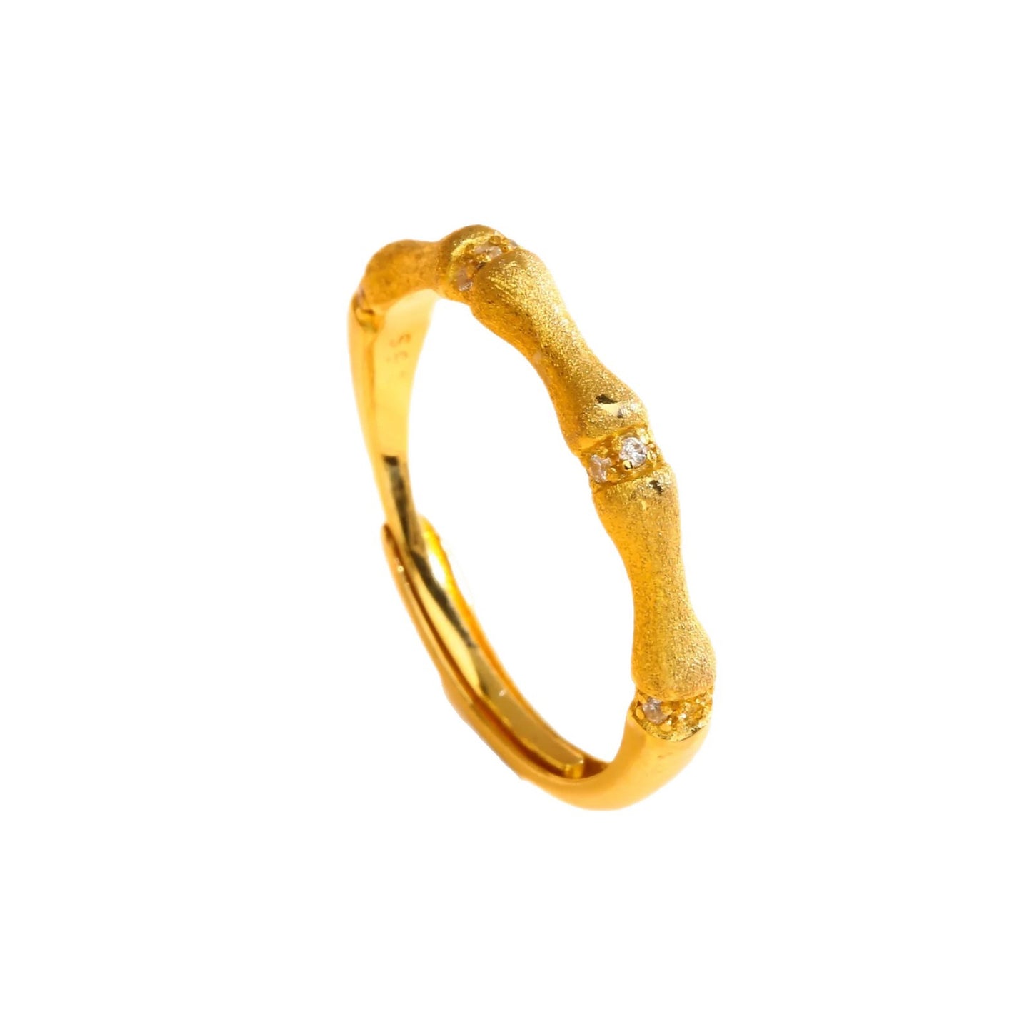 Women's Bamboo Joint Brushed Temperament Entry Lux Niche Simple Fashion Rings