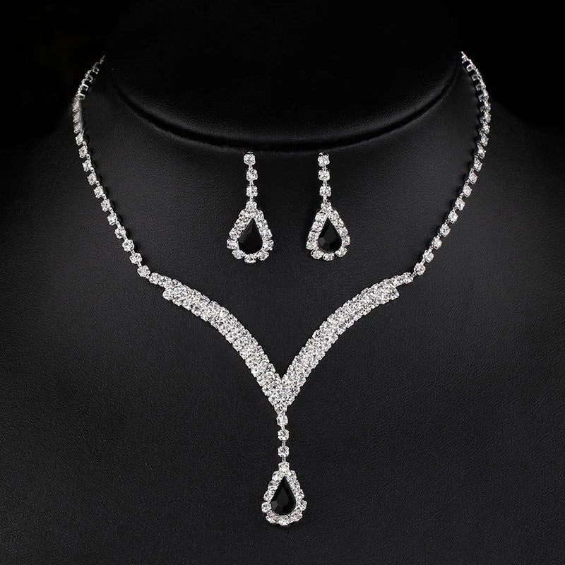 Bride Fashion Water Drop Suit Female Necklaces