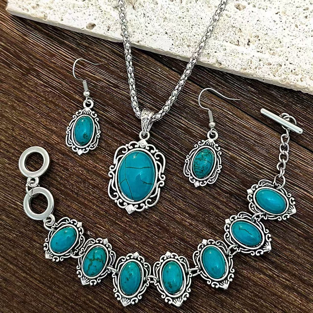 Charming Turquoise Bohemian Vintage Chinese Style Necklace