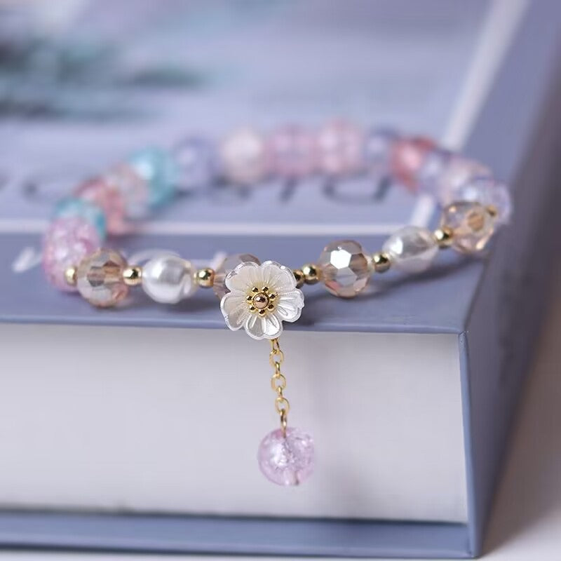 Children's Imitation Crystal Small Flower Gift Fresh Bracelets