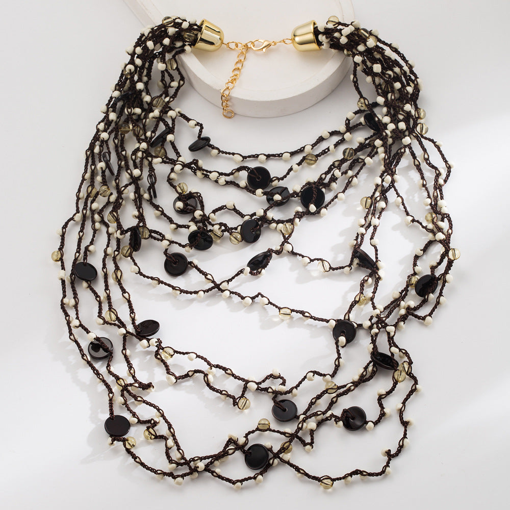 Women's Style Beaded For High Profile Generous Necklace