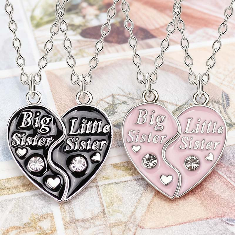 Pretty Letter Good Friend Girlfriends Heart-shaped Necklace