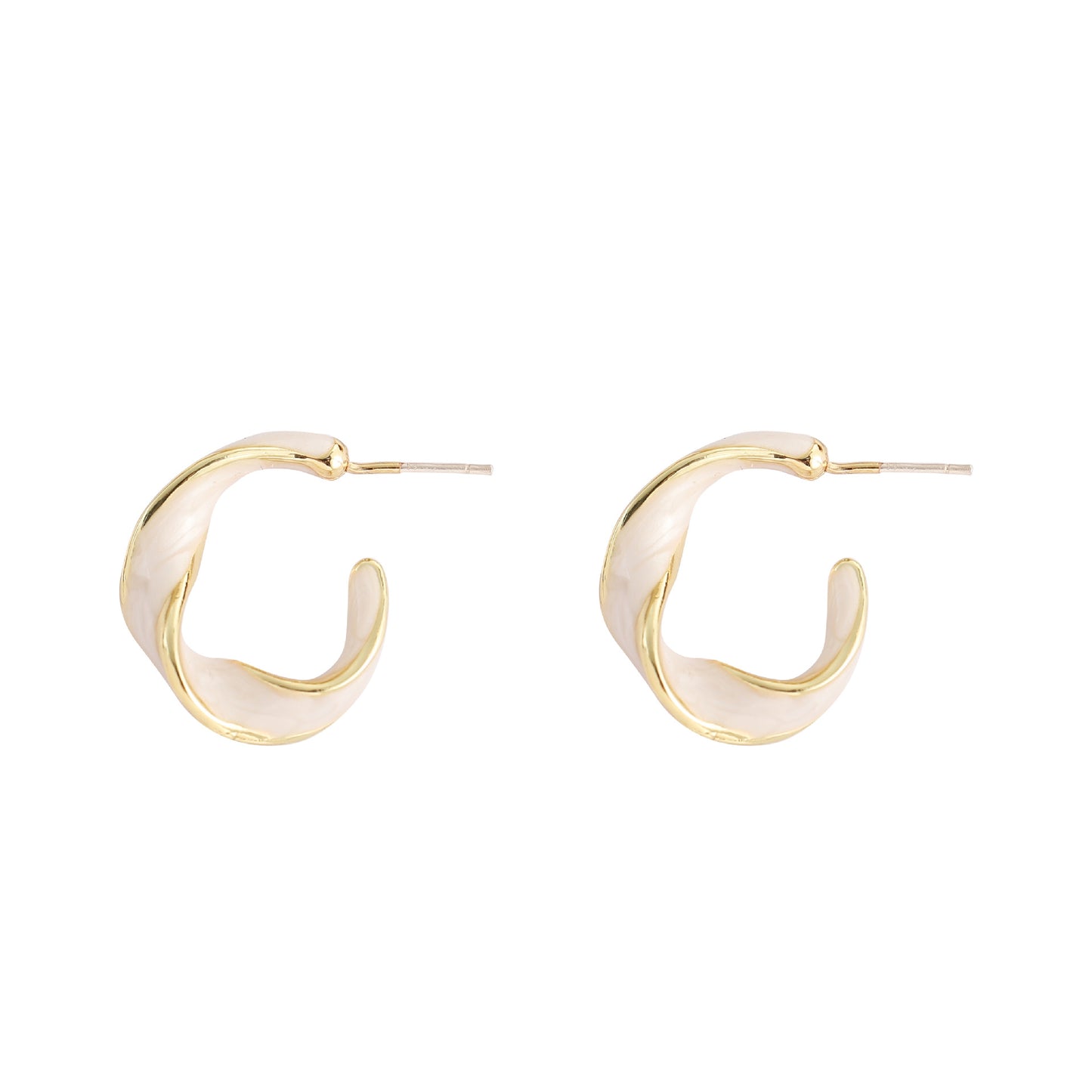 Women's Arc Gold-plated Simple Sier Pin French Style Retro Earrings
