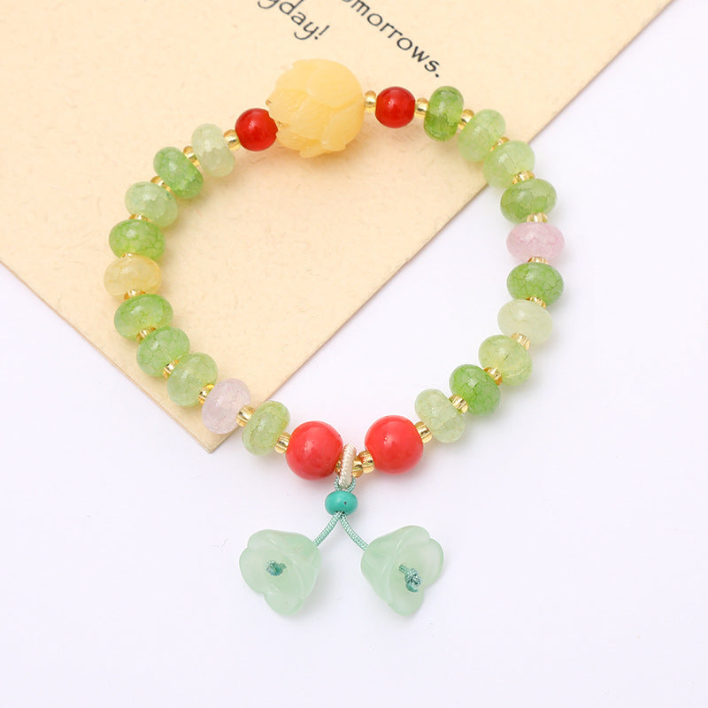 Graceful Crystal Super Moonstone Couple Girlfriends Bracelet