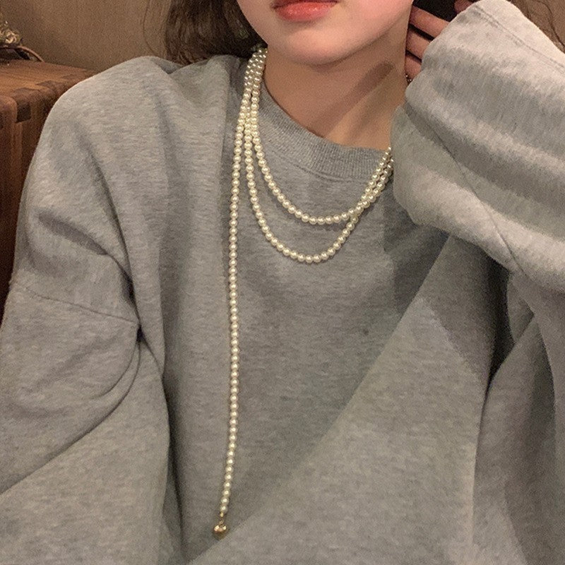 Women's Oversized Pearl Minimalist Design Clavicle Chain Necklaces