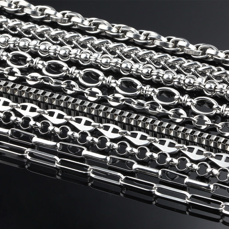 Stainless Steel Chain Titanium Cuban Link Bracelets