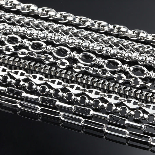 Stainless Steel Chain Titanium Cuban Link Bracelets