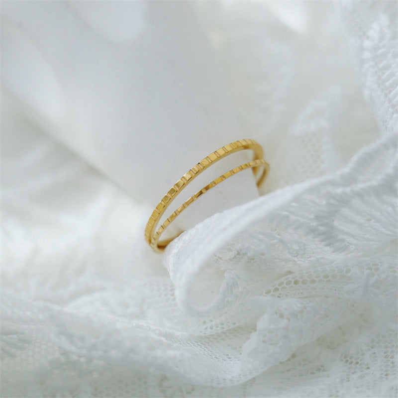 Fine Gear Gold-plated Batch Flower Female Fashion Rings