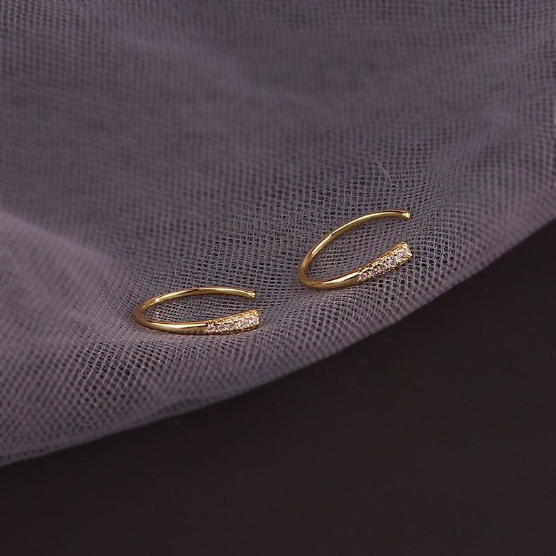 Women's Rhinestone Simple Shaped Fashion Style Light Luxury Earrings