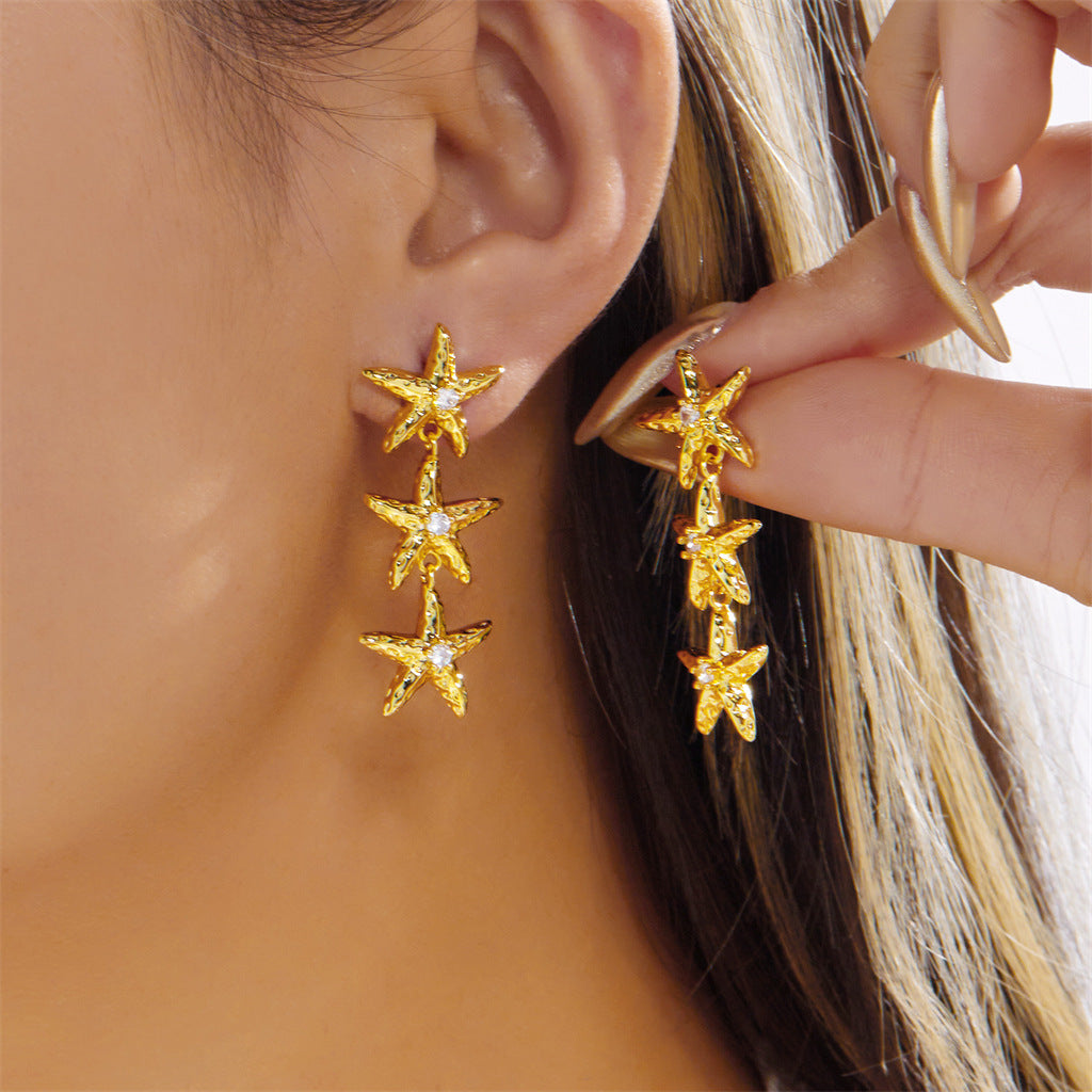 Series Starfish Shell Female Niche High Sense Earrings