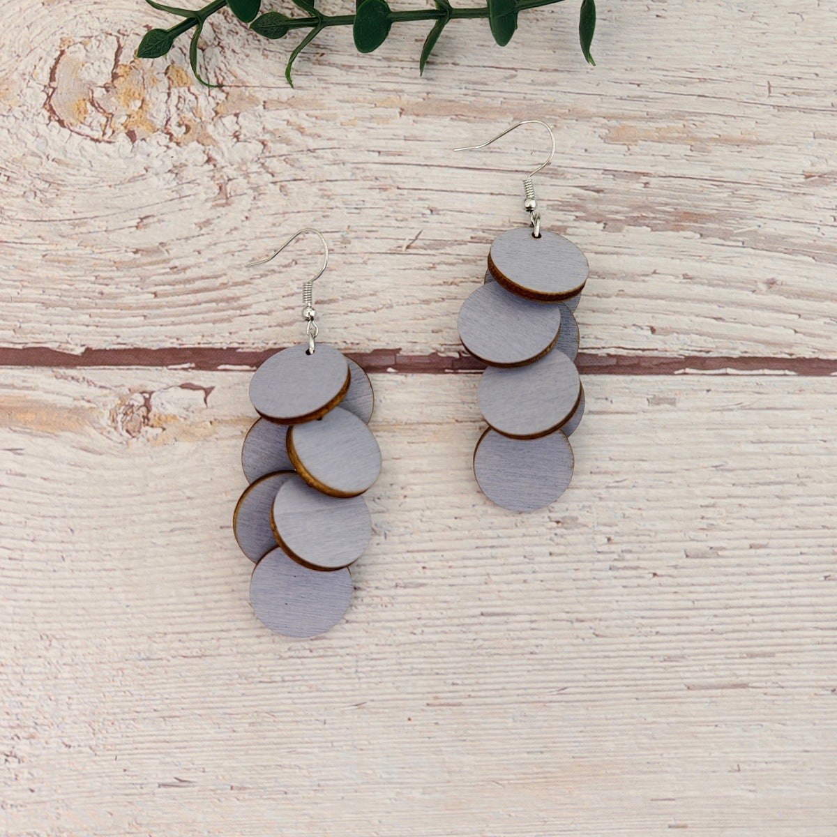 Grape Cluster Fashion Personality Wood Piece Ear Hook