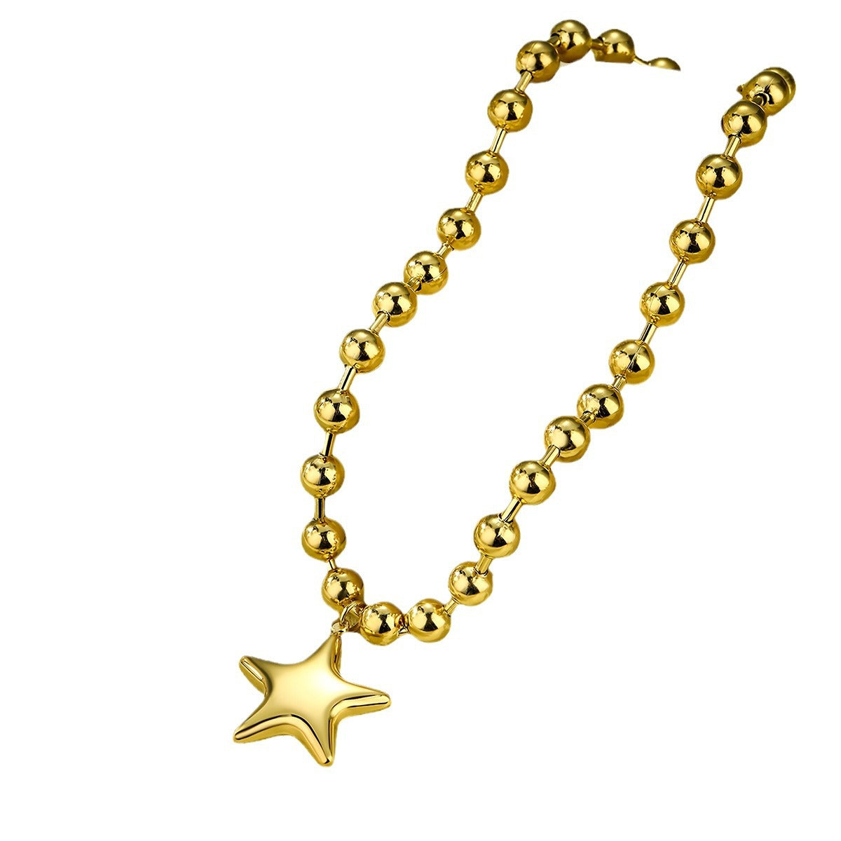 Fashion Big Five-pointed Star Love Stainless Necklaces