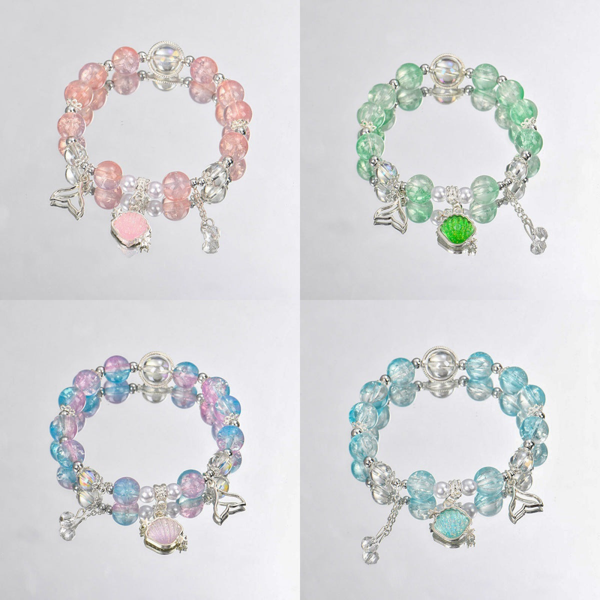 Fishtail Shell Marine Glass Niche Sweet Colorful Bracelets