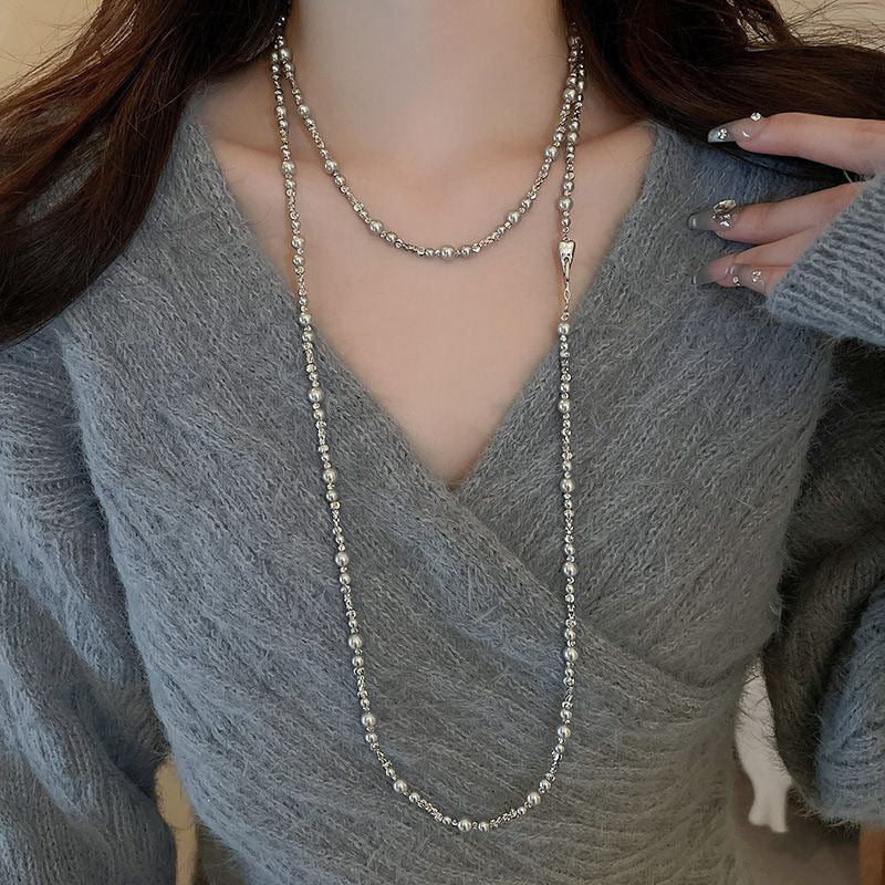 Pearl Twin Clavicle Chain Light Luxury Necklaces
