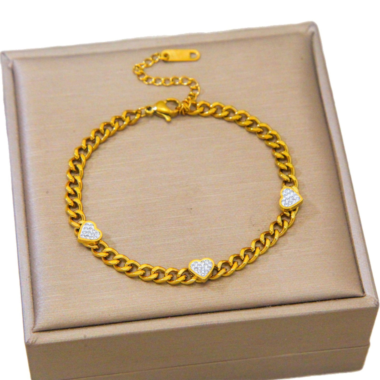Stainless Steel Titanium No Fading Love Simple Niche Summer Versatile Bracelets