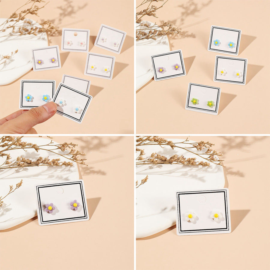 Ceramic Ear Five-leaf Flower Live Broadcast Rings