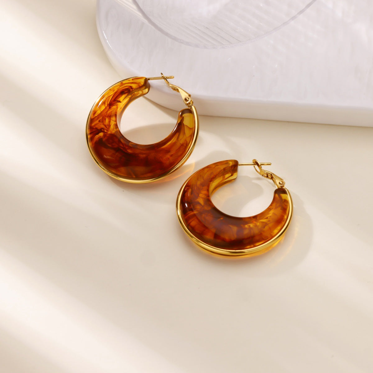 Women's Coffee Color For Light Luxury Temperament High Sense Earrings