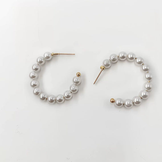 Women's Style Shaped Semicircle Pearl For Light Earrings