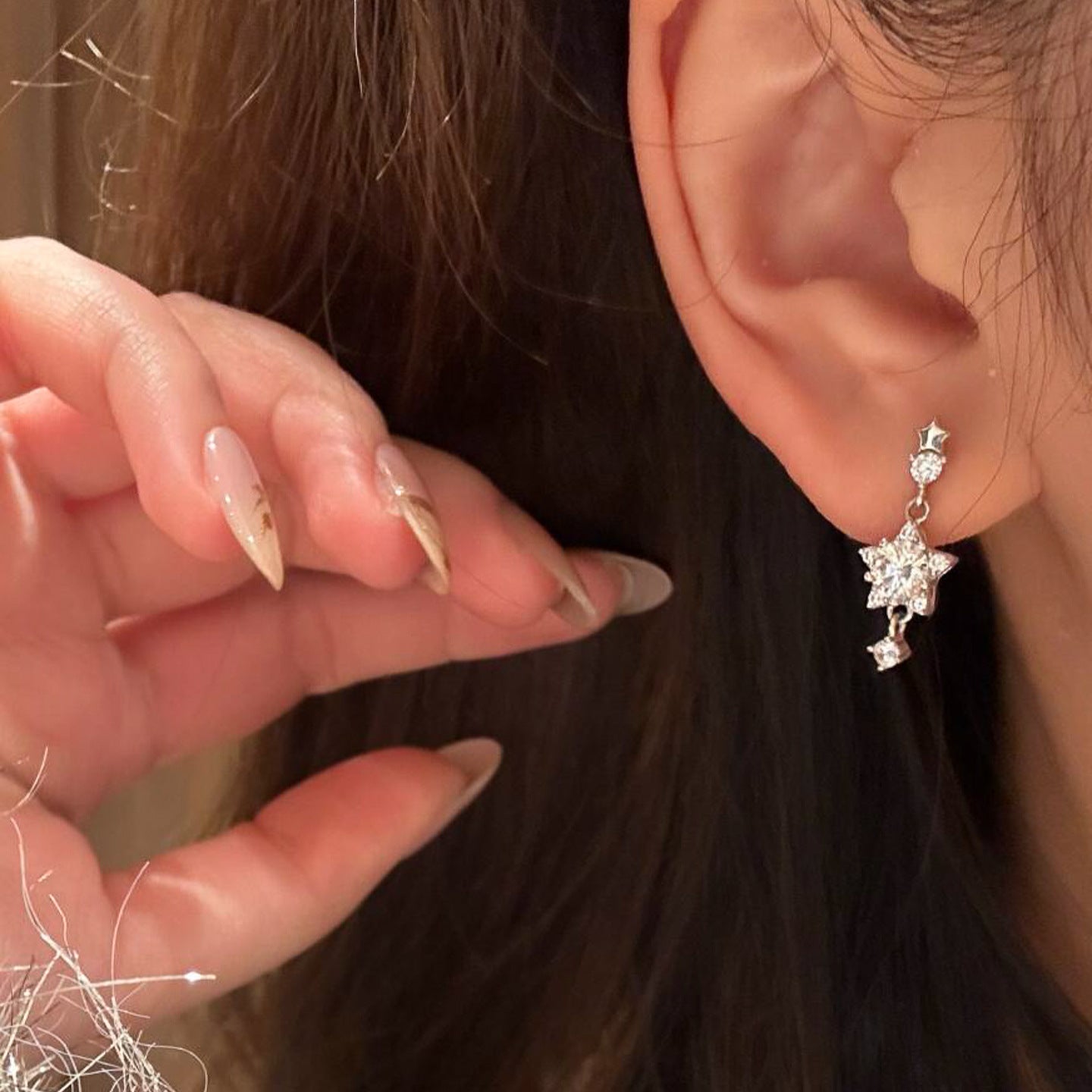 Women's Rhinestone For Exquisite Versatile Eardrops Good-looking Pendants