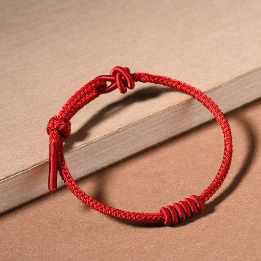 Women's Hand-woven Red Rope Wearable Lucky Beads Bracelets