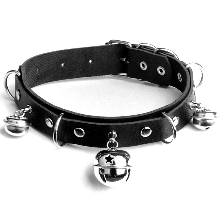 New Leather Sexy Big Bell Binding Necklaces