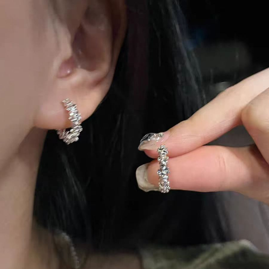 Minority Design Sense Frosty Style High-grade Stud Earrings