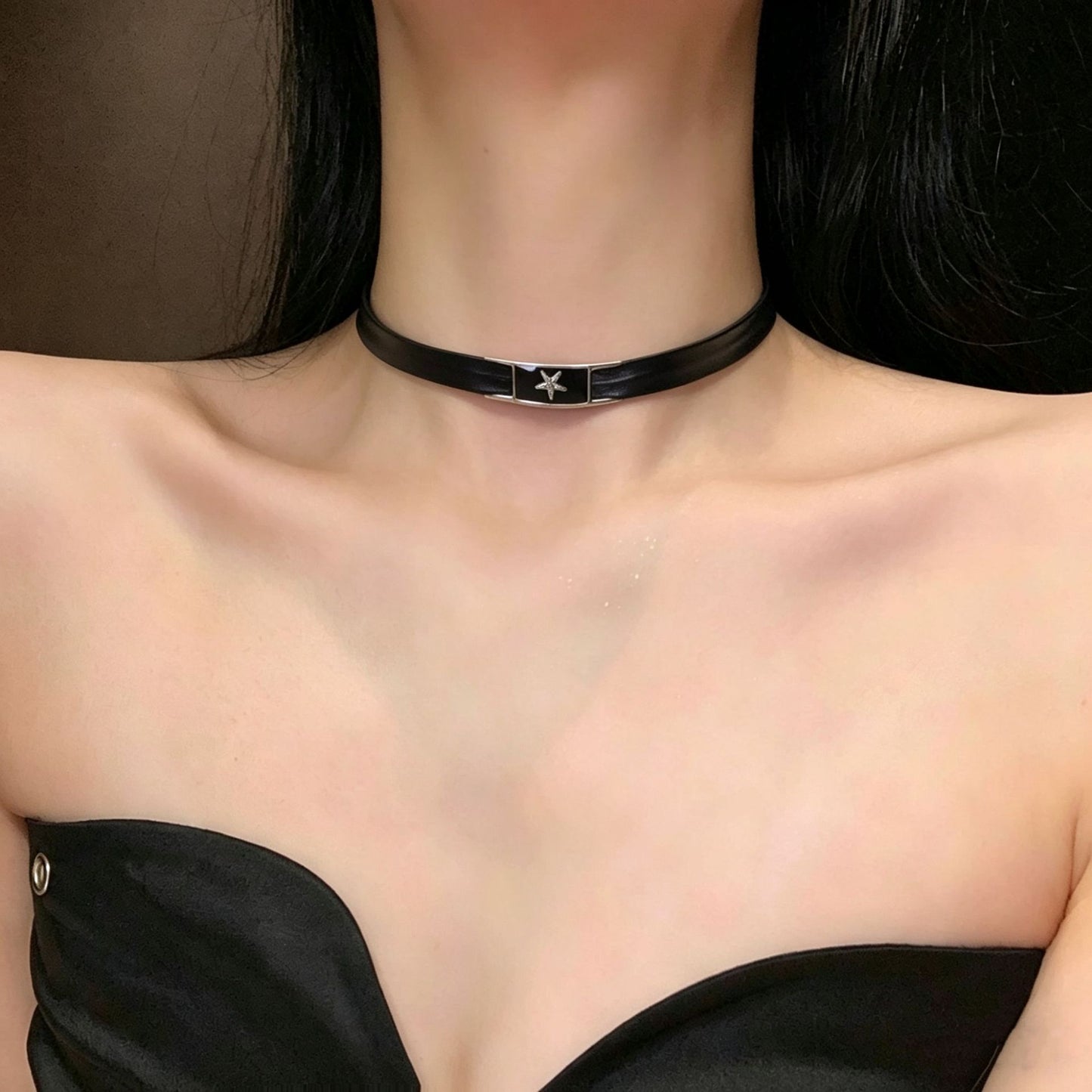 Hot Leather Neck Neckband Female Black Collar