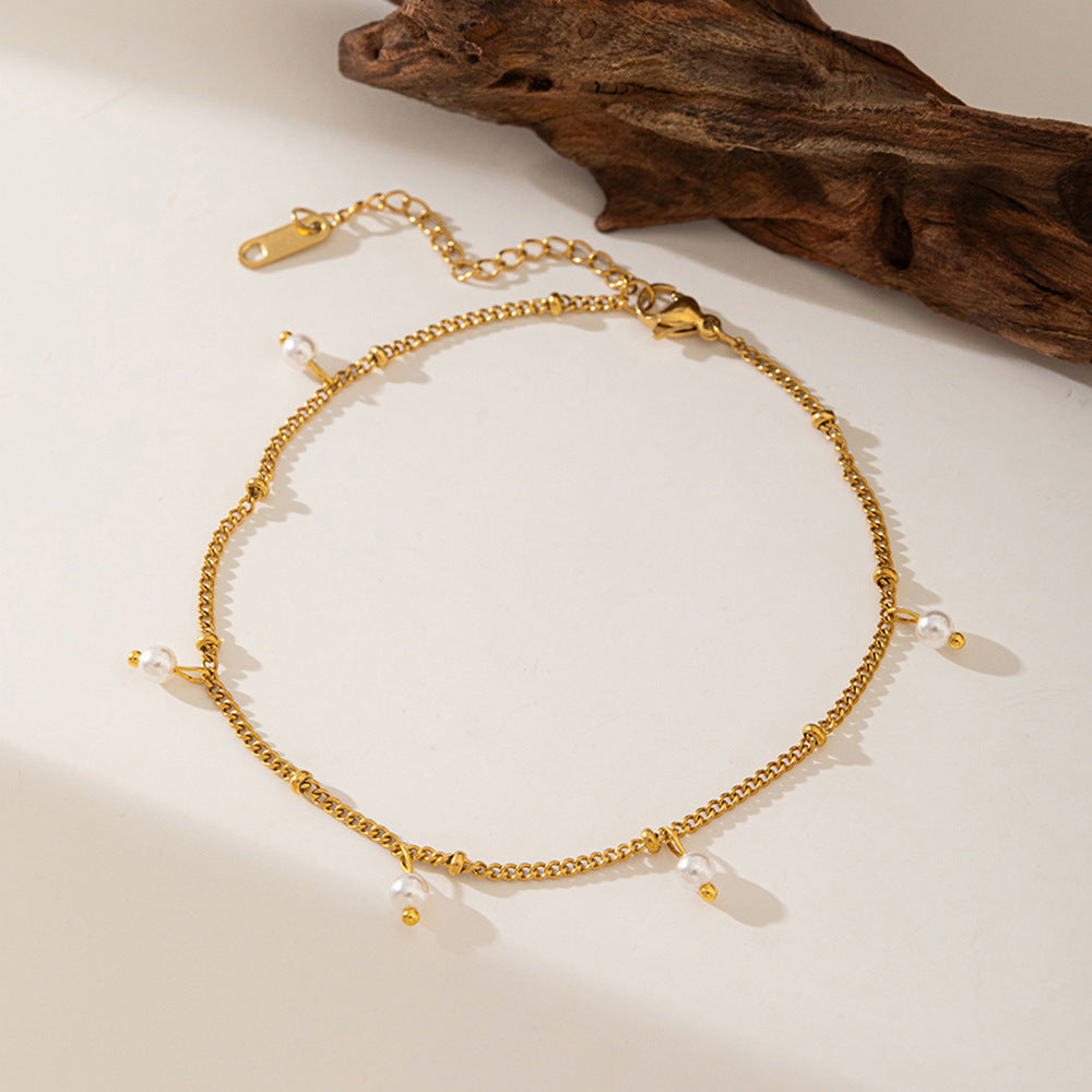 Women's Steel High-grade Gold Does Not Fade Anklets