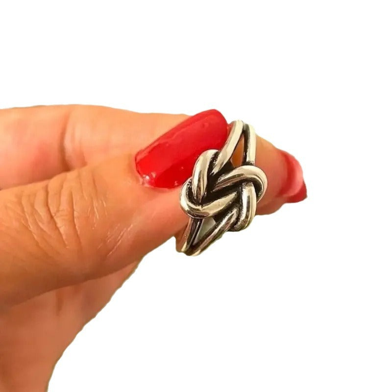 Billion Retro Design Geometric Warping Twist Rings