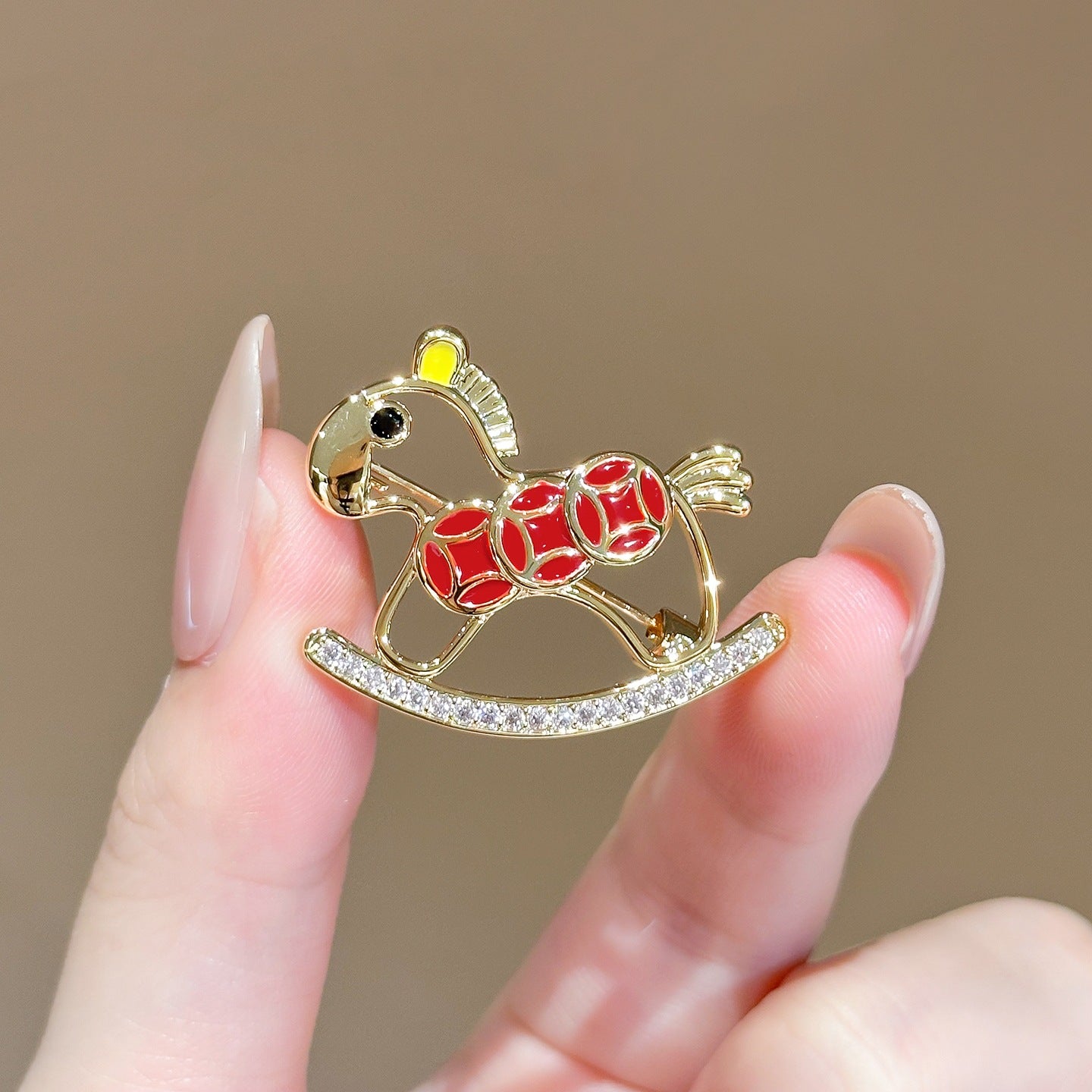 Red Pony Brooch Design Sense Niche Brooches