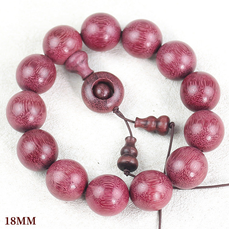 Women's & Men's Violet Buddha Beads Chinese Style Rose Rosewood National Wooden Bracelet