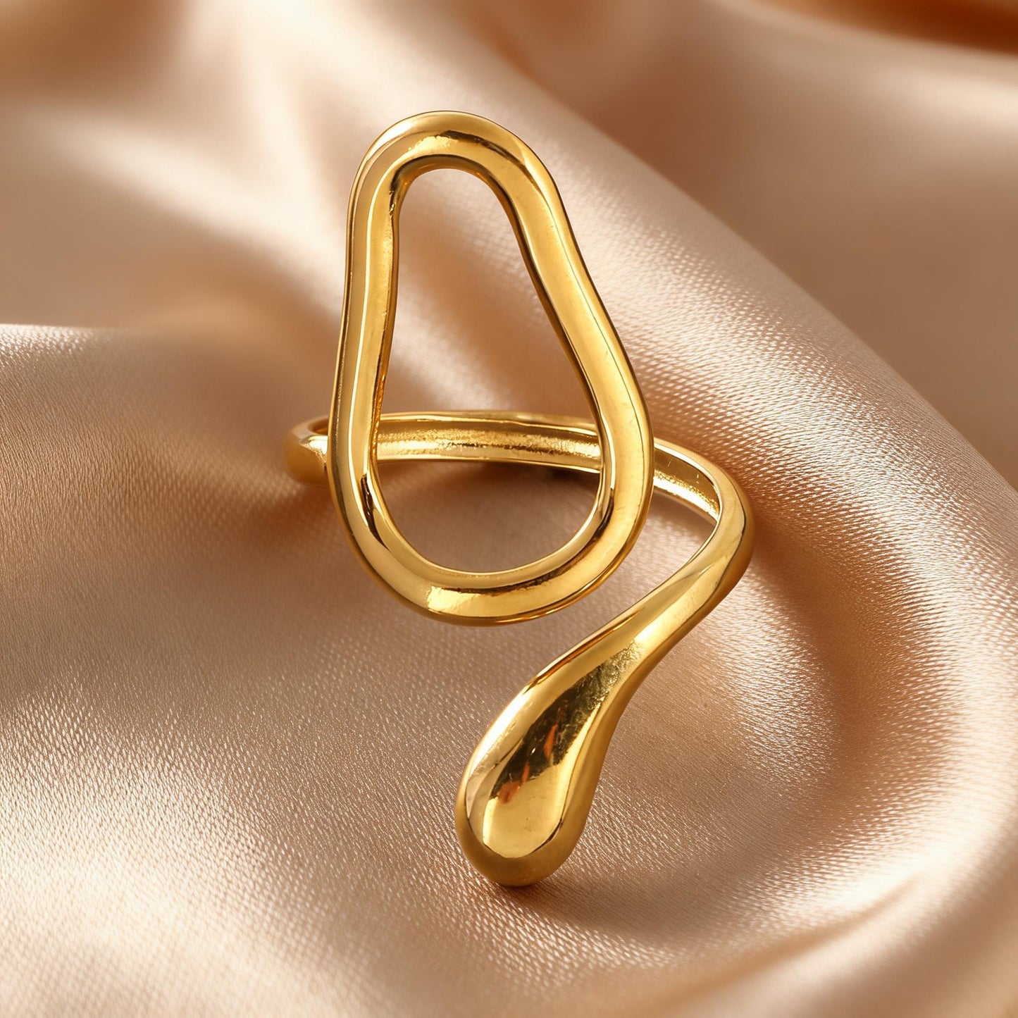 Steel Open-end Niche High-grade Fashion Trend Affordable Luxury Style Ring