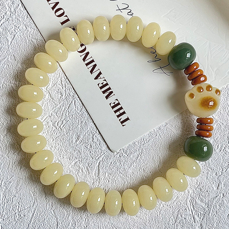 Cat's Paw Plum Chinese Style Abacus Beads Crafts Bracelet