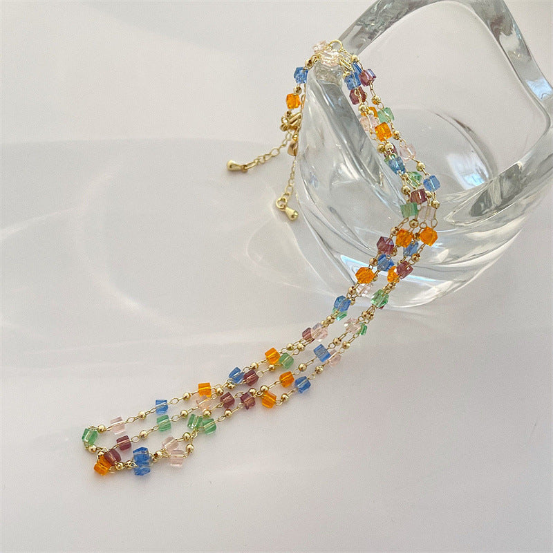 Women's Design Colorful Crystal For Simple Personality Necklaces