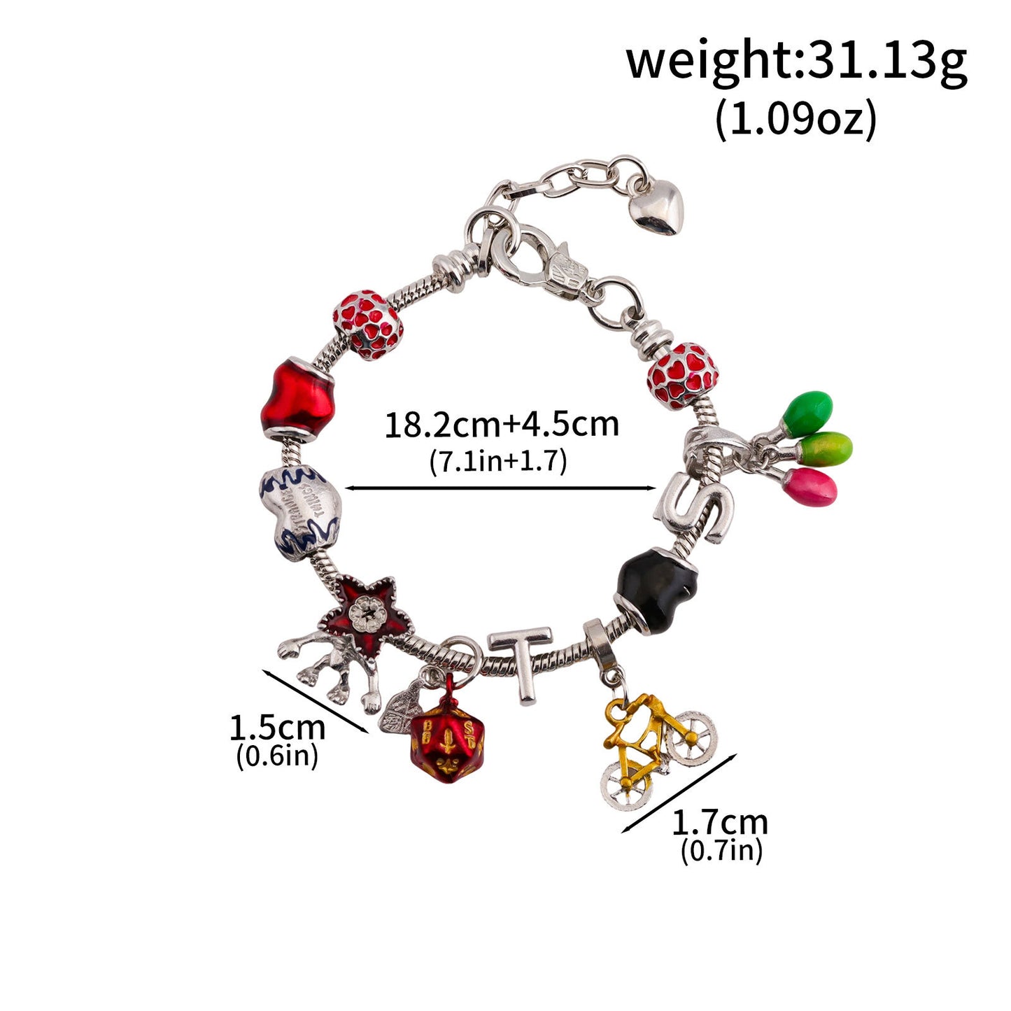 Anime Films Television Stranger Things Creative Fashion Letter Bracelet