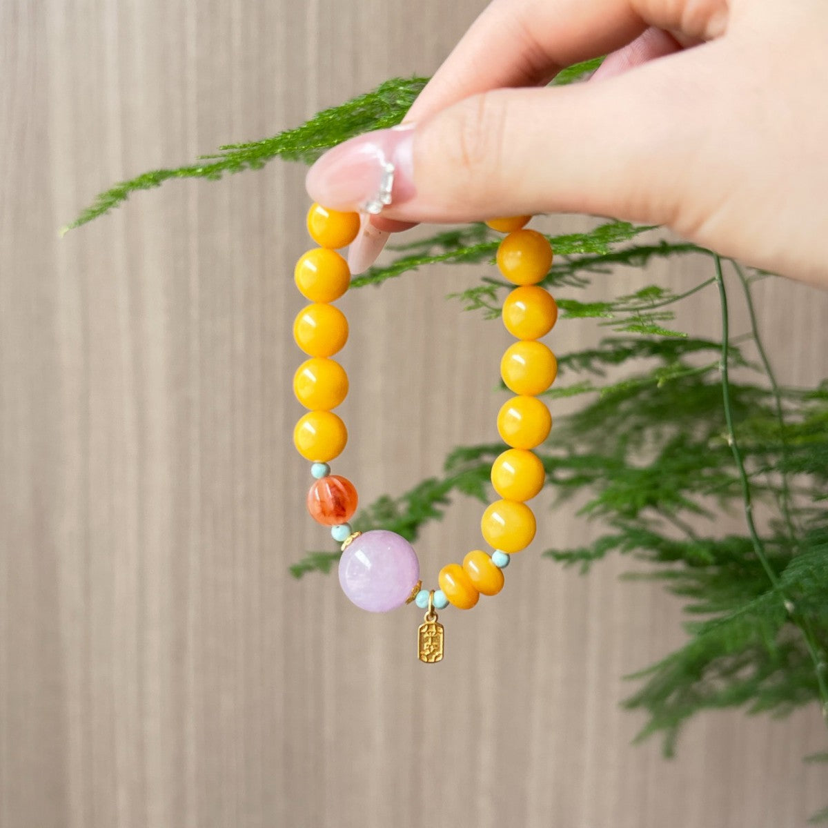 Chicken Grease Full Honey High Imitation Old Wax Amber Fidelity Bracelet