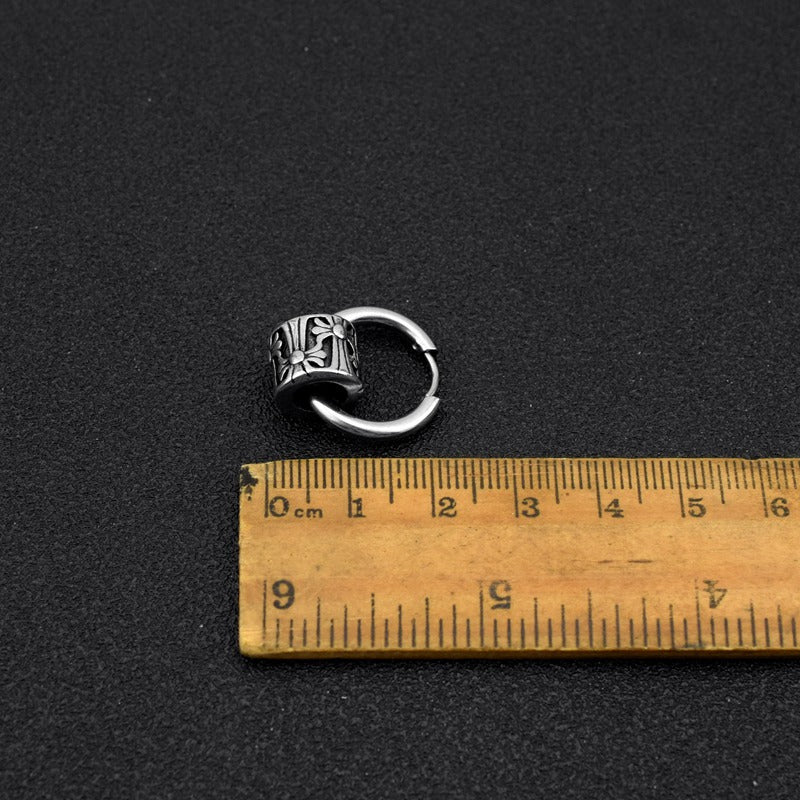 Men's Niche Titanium Steel Unique Single Simple Earrings
