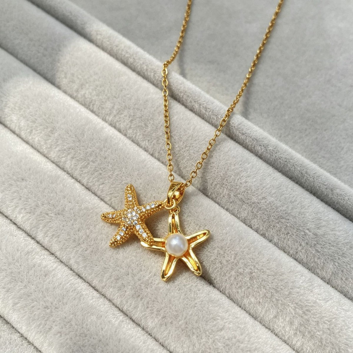 Copper Wind Starfish Niche Design Titanium Steel Pendants