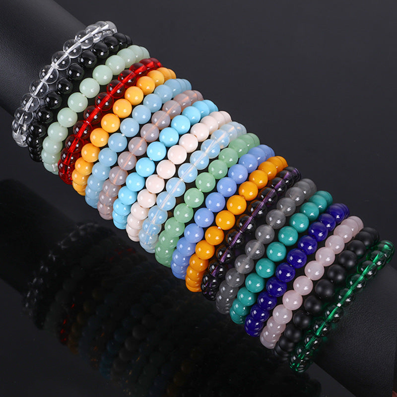 Glass Bead Solid Color Fresh Handmade Bracelet