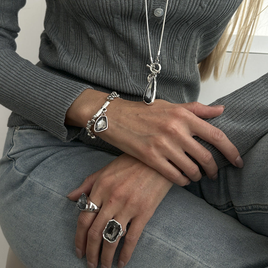 Cold Wind Irregular Beaded Clavicle Chain Necklaces