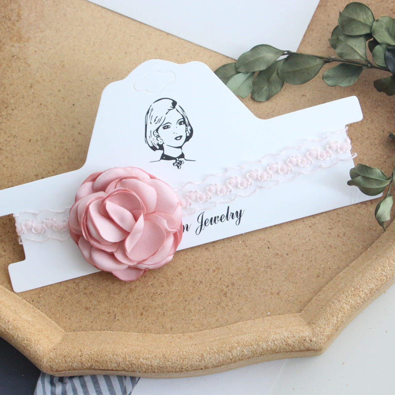 Butterfly Rose Flower Clavicle Chain Pink Necklaces