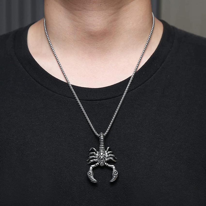 Men's Steel Scorpion Personality Gift For Friends Necklace