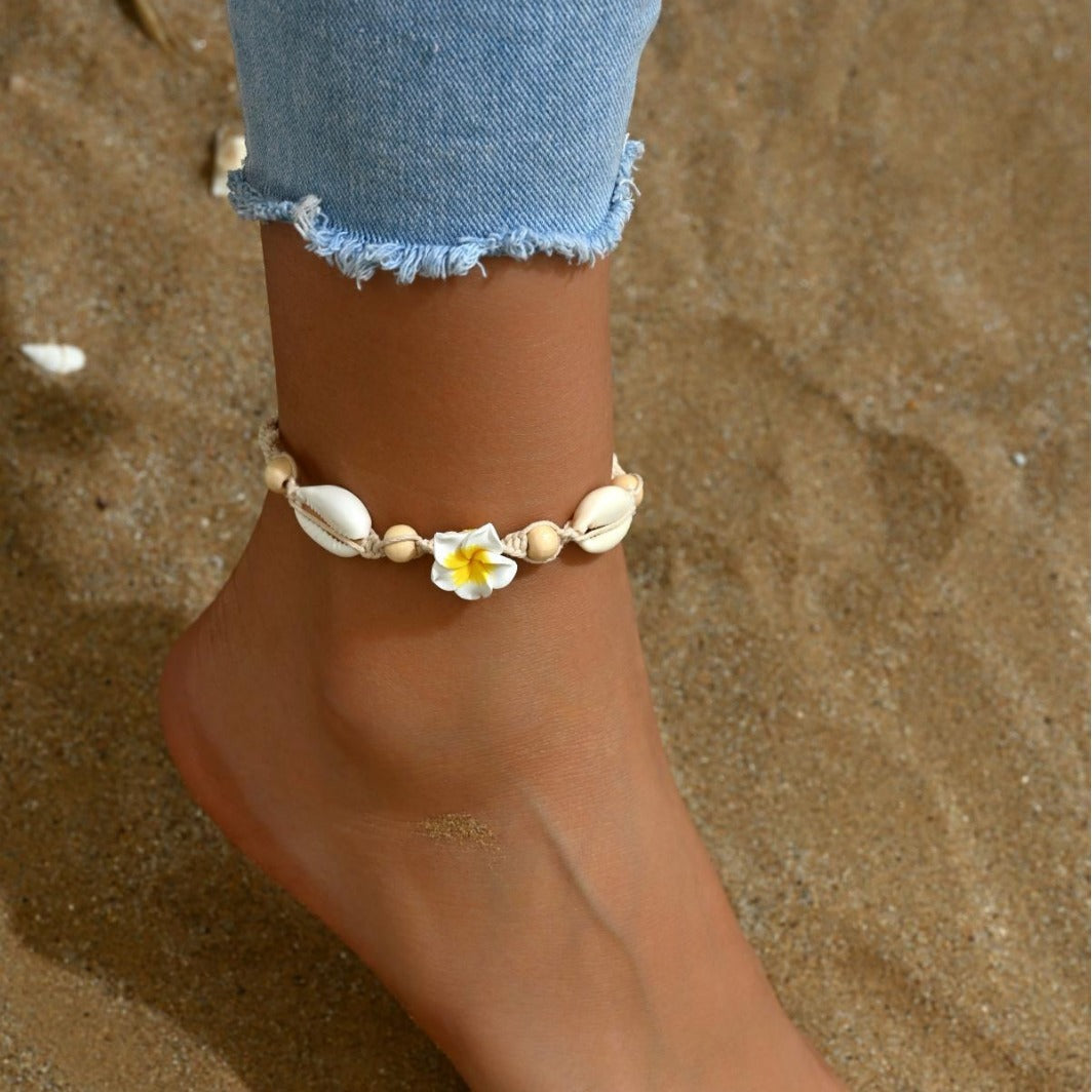 Beach Vacation Style Polymer Clay Bohemian Shell Hand-woven Navel Bracelets
