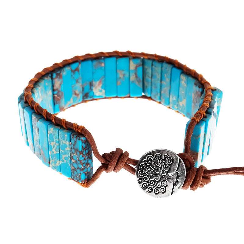 Imitation Handmade Woven Leather String Bohemian Bracelet