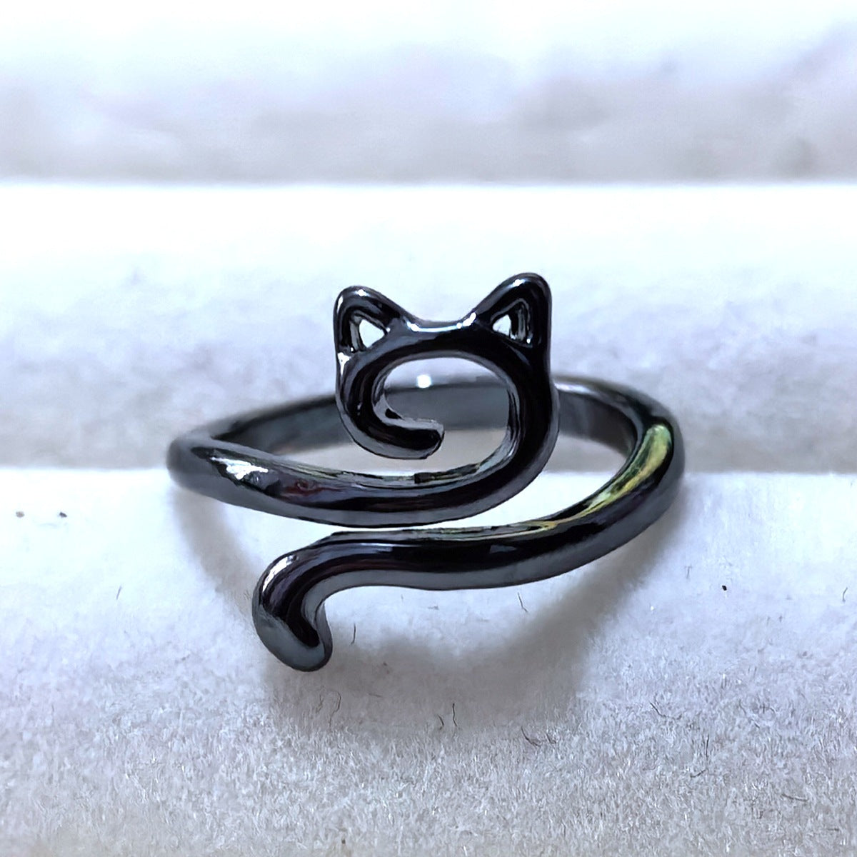Men's Retro Trendy Sier Open Single Lucky Rings
